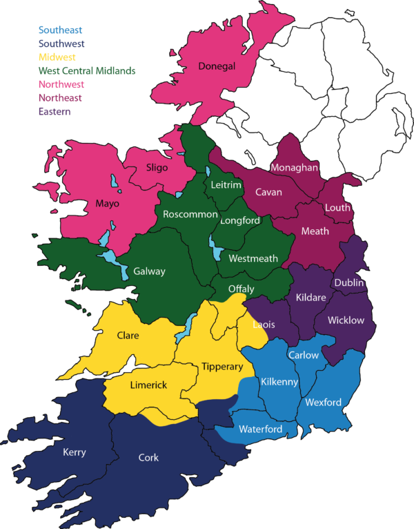 Irish Girl Guides Regions