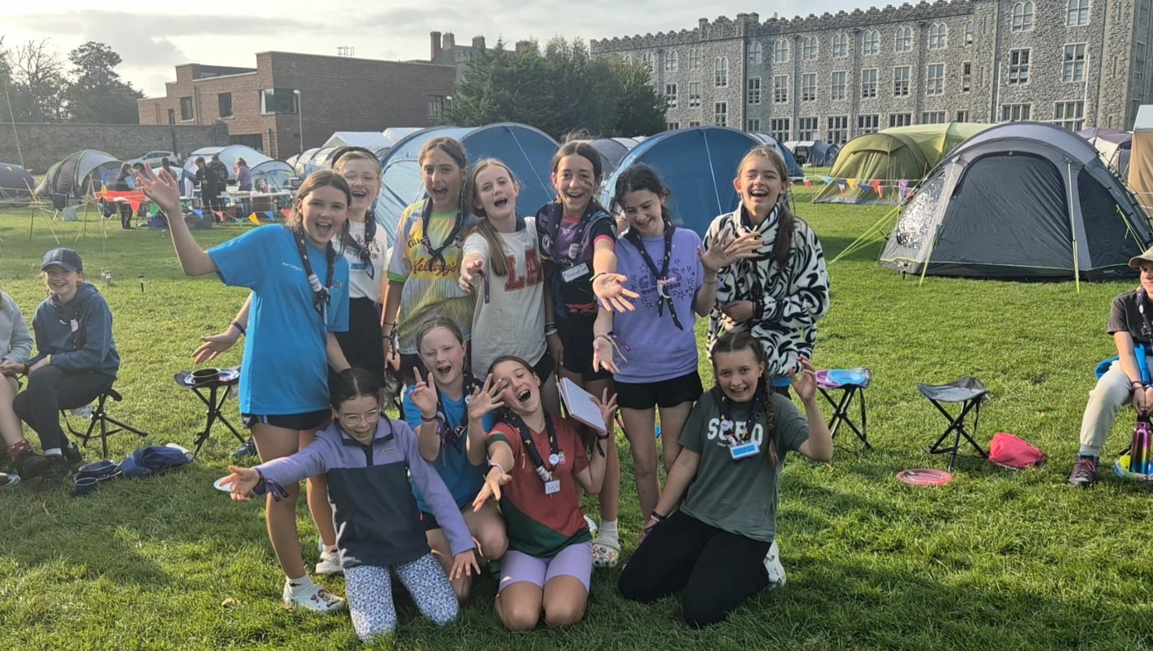 Guides on campsite at Orbit 2025 - photo group