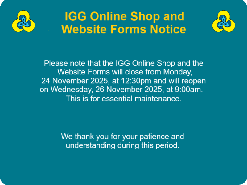 IGG Online Shop and Website Forms Notice