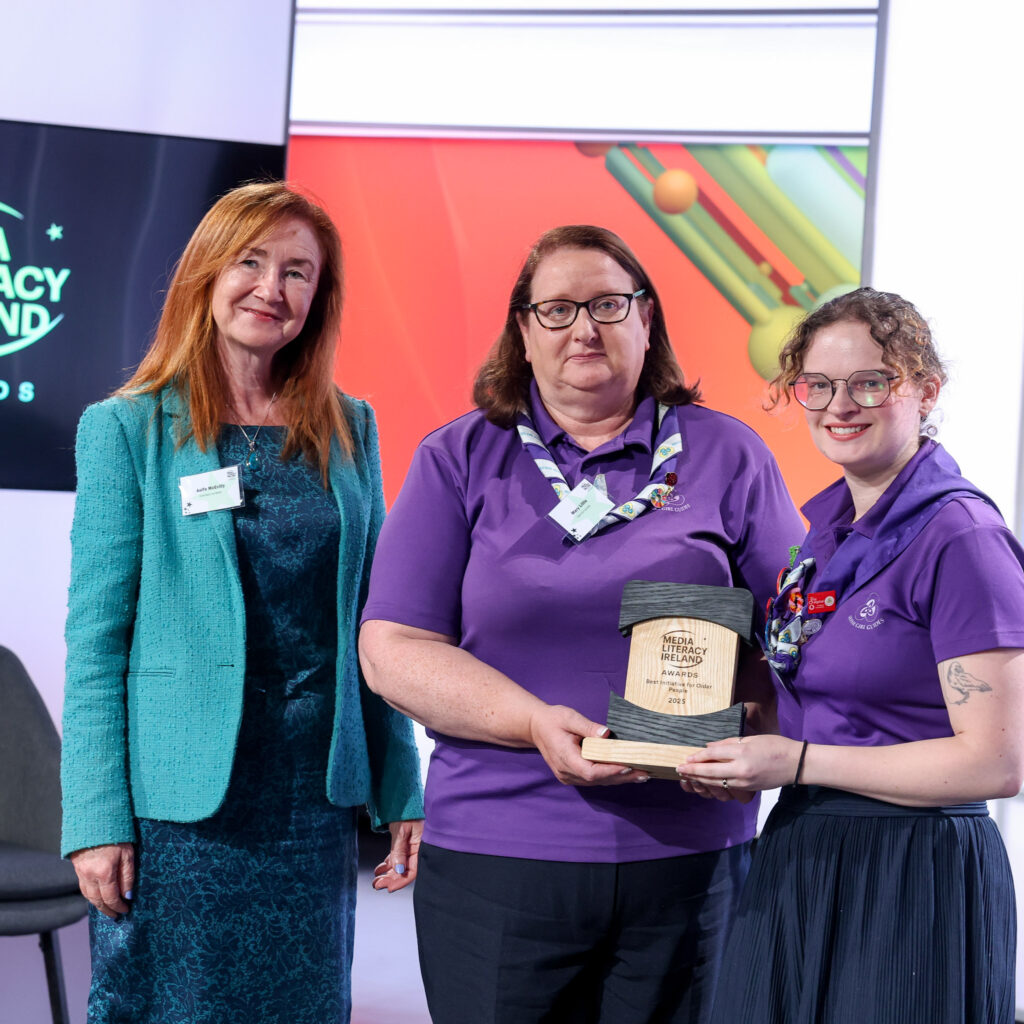 Mary Lillis and Isabella Bennett receiving MLI Award