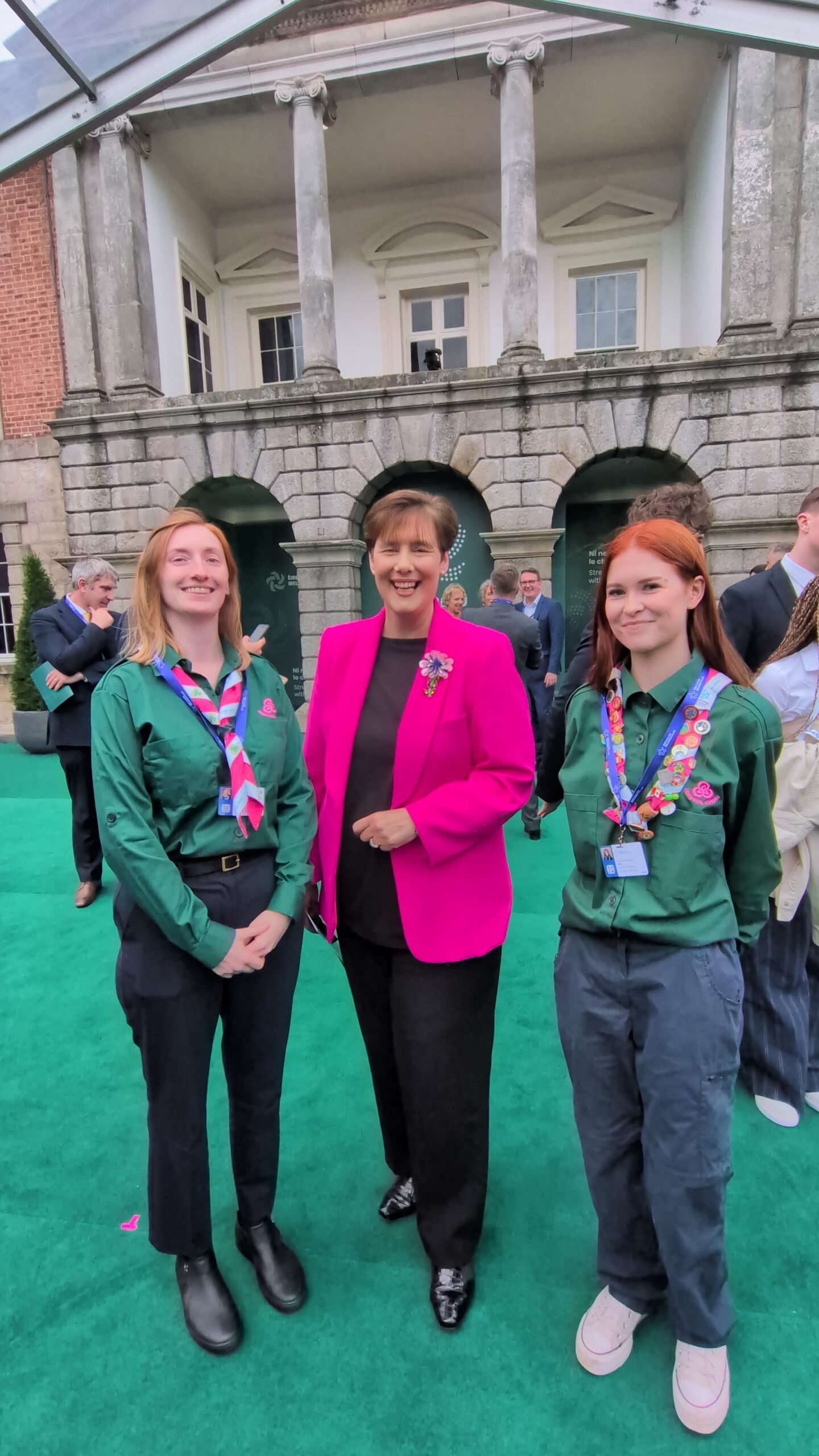 Ceremony of Ireland’s EU Presidency_ Nicole Chair of Government, Karie Senior Branch member of YouthNorma Foley, the Minister for Children, Disability and Equality